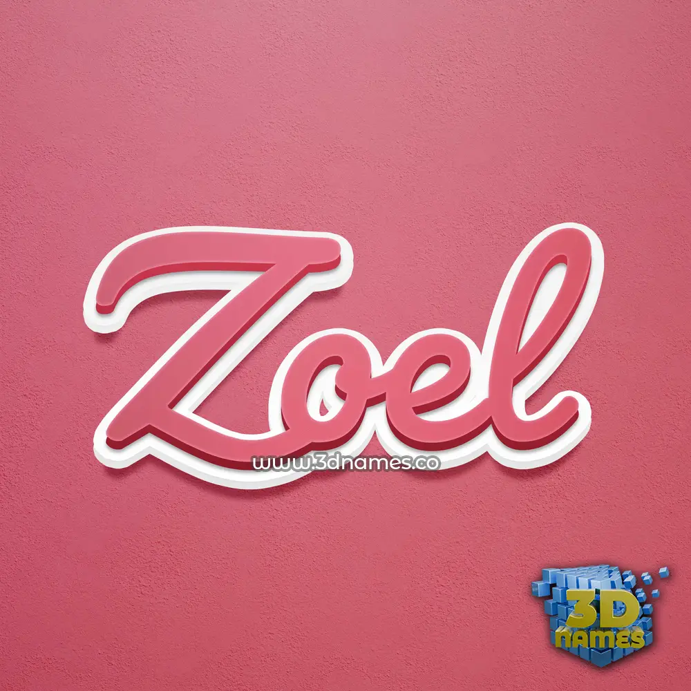 zoel in Red Scribble style - 3D name wallpaper zoel in Red Scribble style - 3D name wallpaper
