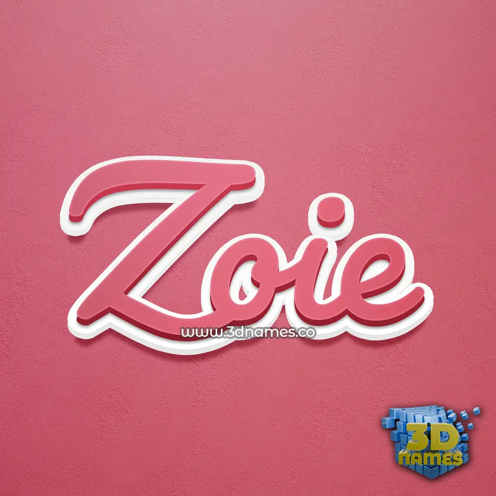 zoie in Red Scribble style - 3D name wallpaper zoie in Red Scribble style - 3D name wallpaper