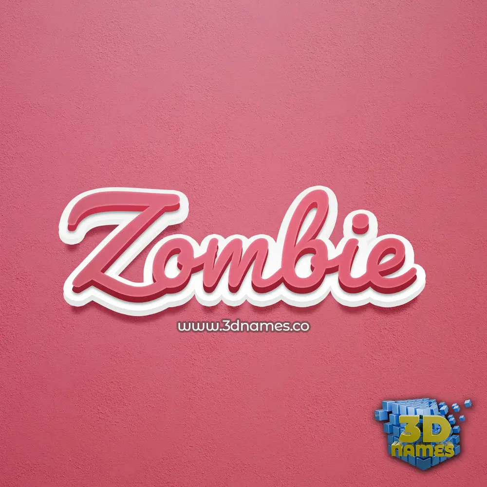 zombie in Red Scribble style - 3D name wallpaper zombie in Red Scribble style - 3D name wallpaper