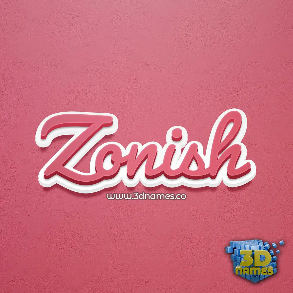 zonish in Red Scribble style - 3D name wallpaper zonish in Red Scribble style - 3D name wallpaper