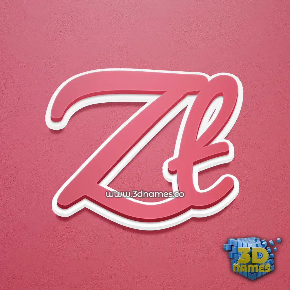 zt in Red Scribble style - 3D name wallpaper zt in Red Scribble style - 3D name wallpaper