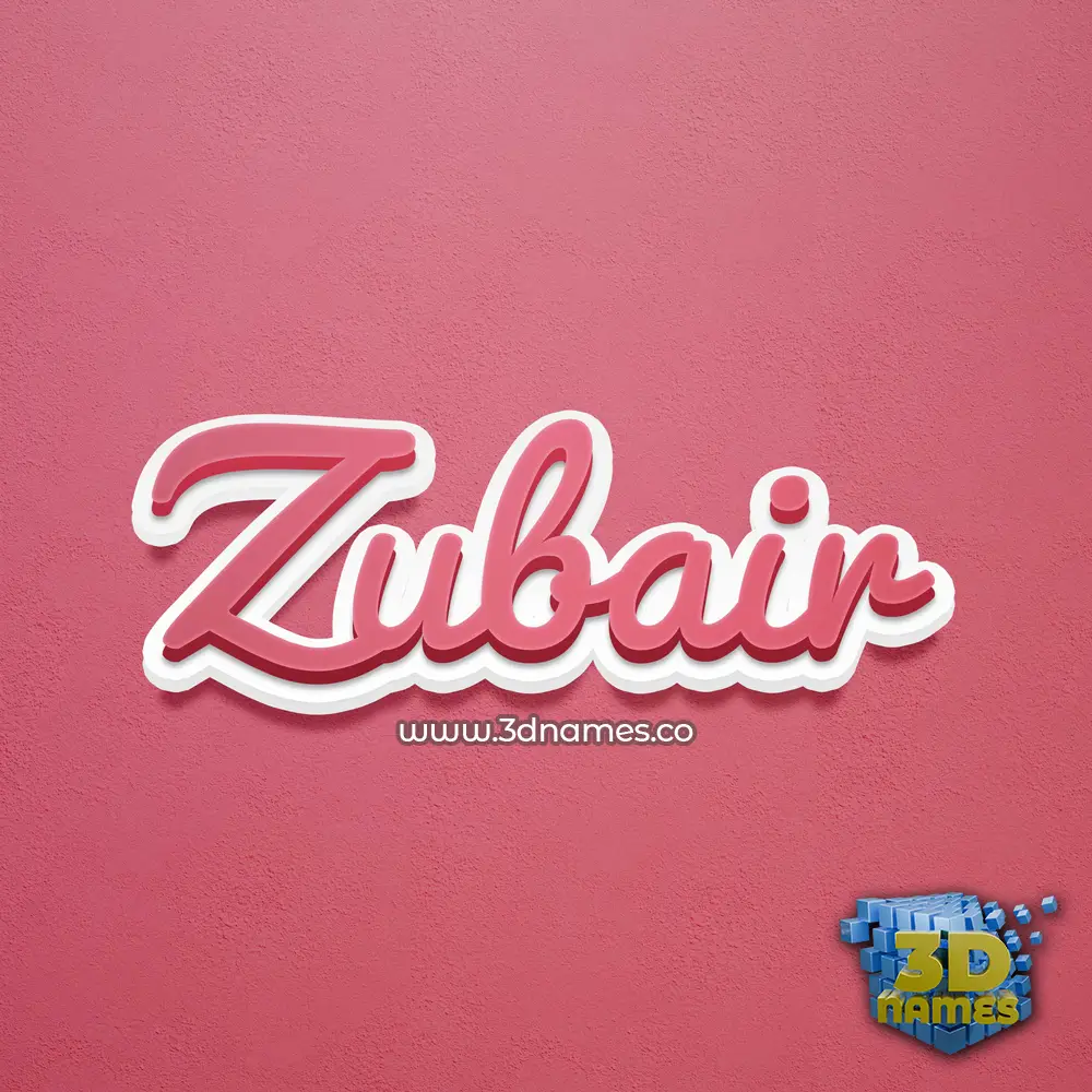 zubair in Red Scribble style - 3D name wallpaper zubair in Red Scribble style - 3D name wallpaper