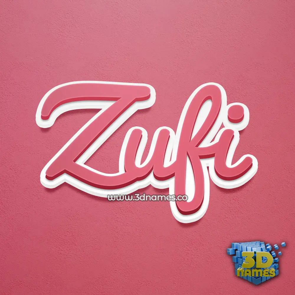 zufi in Red Scribble style - 3D name wallpaper zufi in Red Scribble style - 3D name wallpaper