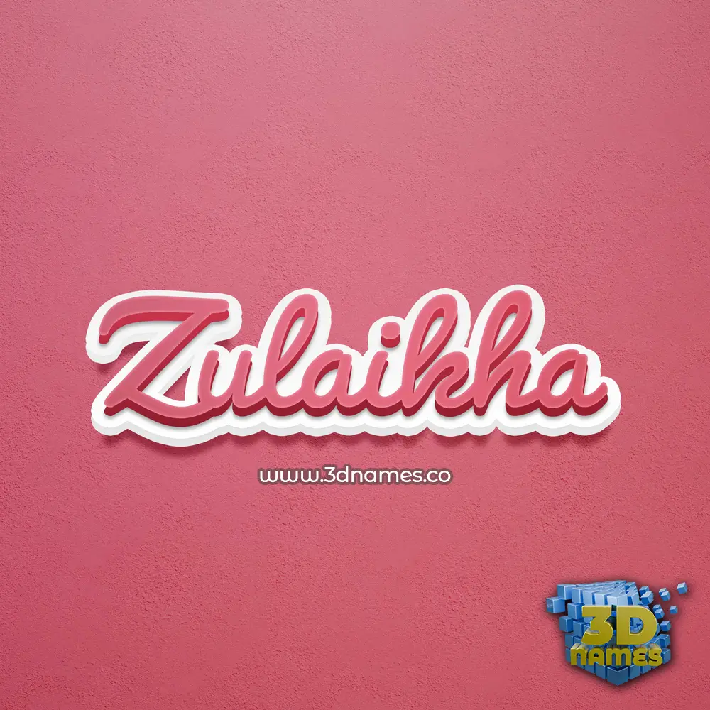 zulaikha in Red Scribble style - 3D name wallpaper zulaikha in Red Scribble style - 3D name wallpaper