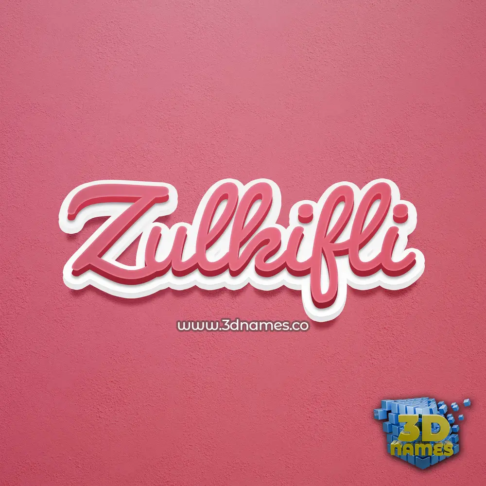 zulkifli in Red Scribble style - 3D name wallpaper zulkifli in Red Scribble style - 3D name wallpaper