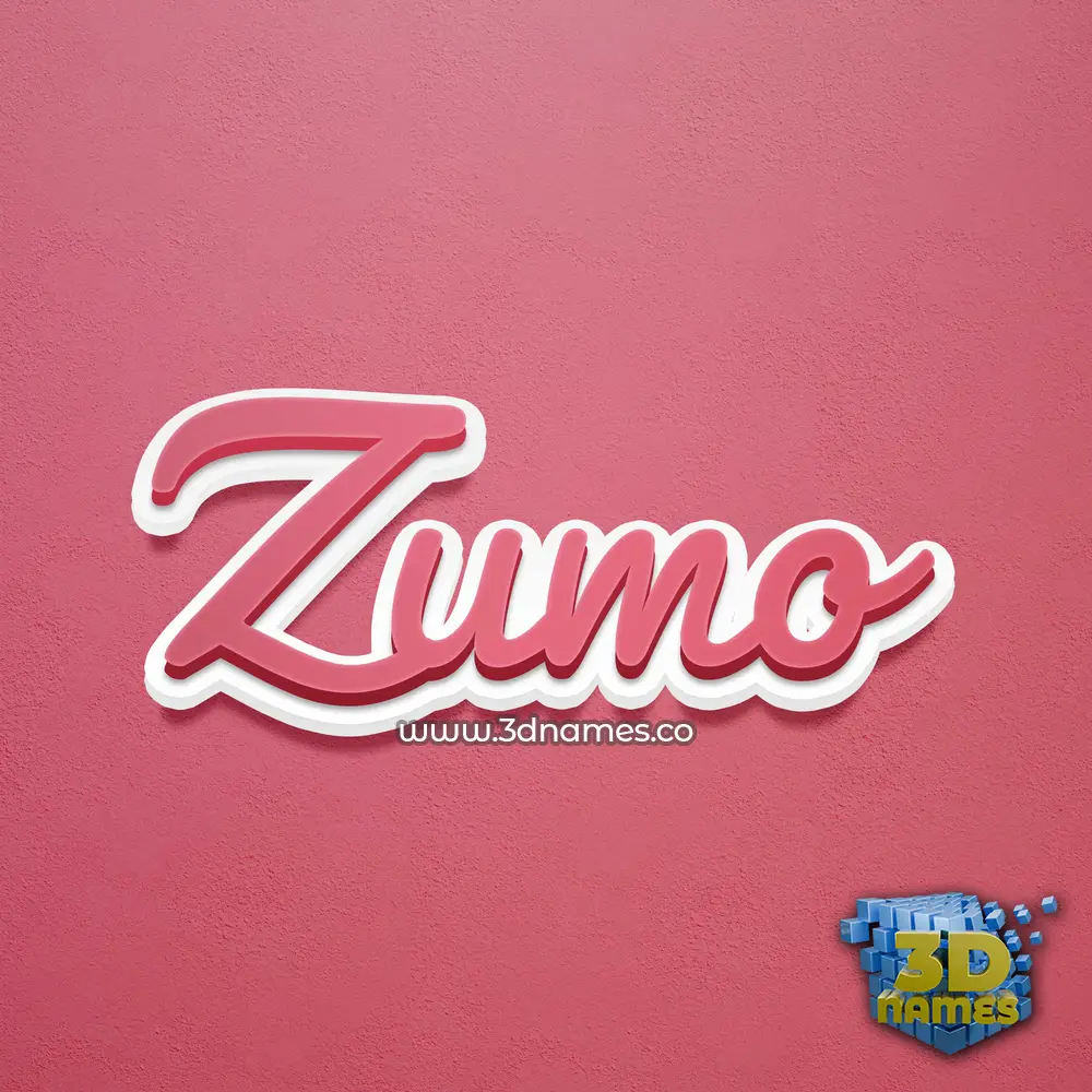zumo in Red Scribble style - 3D name wallpaper zumo in Red Scribble style - 3D name wallpaper