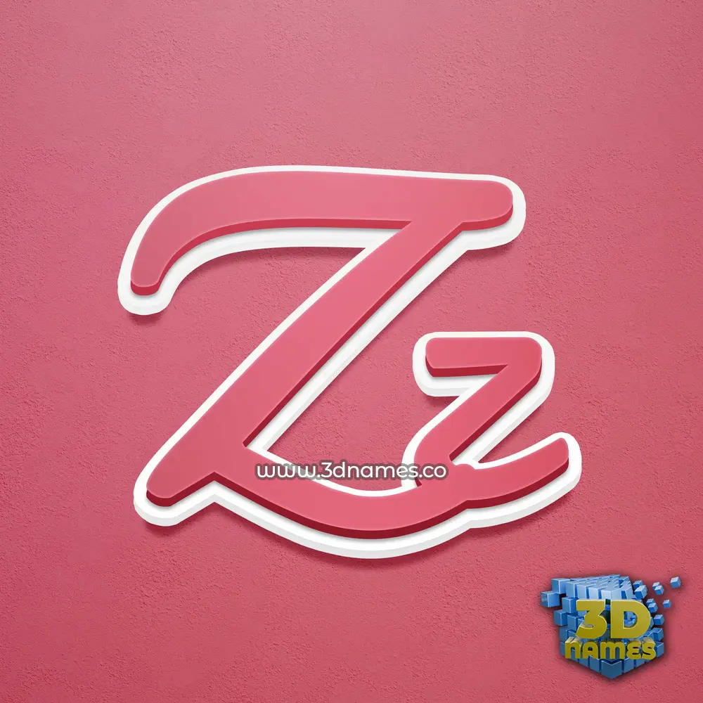 zz in Red Scribble style - 3D name wallpaper zz in Red Scribble style - 3D name wallpaper