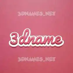 3dname in Red Scribble style - 3D name wallpaper