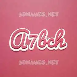 a7bch in Red Scribble style - 3D name wallpaper