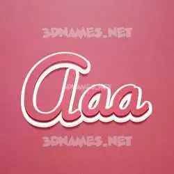 aaa in Red Scribble style - 3D name wallpaper