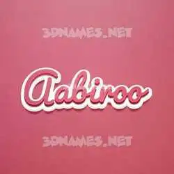 aabiroo in Red Scribble style - 3D name wallpaper