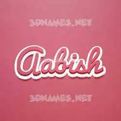 aabish in Red Scribble style - 3D name wallpaper