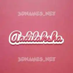 aadilaksha in Red Scribble style - 3D name wallpaper