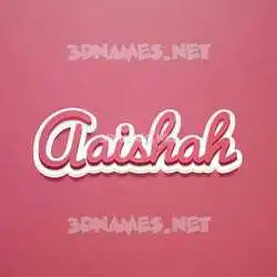 aaishah in Red Scribble style - 3D name wallpaper