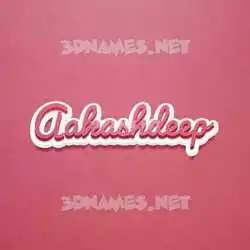 aakashdeep in Red Scribble style - 3D name wallpaper