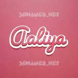 aaliya in Red Scribble style - 3D name wallpaper