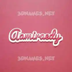 aamiraedy in Red Scribble style - 3D name wallpaper