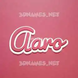 aaro in Red Scribble style - 3D name wallpaper