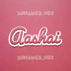 aashai in Red Scribble style - 3D name wallpaper