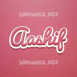 aashif in Red Scribble style - 3D name wallpaper