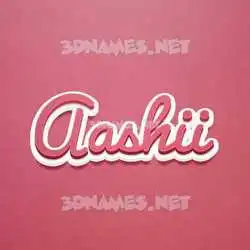 aashii in Red Scribble style - 3D name wallpaper