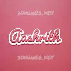 aashrith in Red Scribble style - 3D name wallpaper