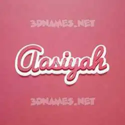 aasiyah in Red Scribble style - 3D name wallpaper
