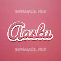 aastu in Red Scribble style - 3D name wallpaper