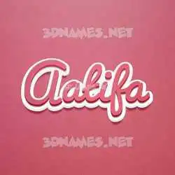 aatifa in Red Scribble style - 3D name wallpaper