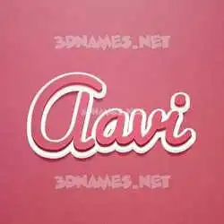 aavi in Red Scribble style - 3D name wallpaper