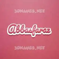 abbasfaraz in Red Scribble style - 3D name wallpaper