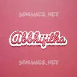 abbhijitha in Red Scribble style - 3D name wallpaper