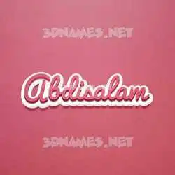 abdisalam in Red Scribble style - 3D name wallpaper