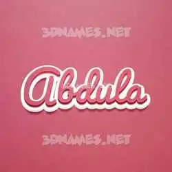 abdula in Red Scribble style - 3D name wallpaper