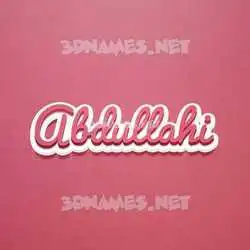 abdullahi in Red Scribble style - 3D name wallpaper