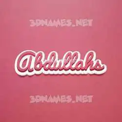 abdullahs in Red Scribble style - 3D name wallpaper