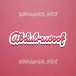 abdulrawoof in Red Scribble style - 3D name wallpaper