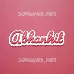 abhankit in Red Scribble style - 3D name wallpaper