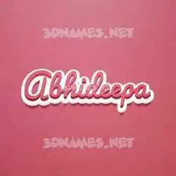 abhideepa in Red Scribble style - 3D name wallpaper