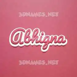 abhigna in Red Scribble style - 3D name wallpaper