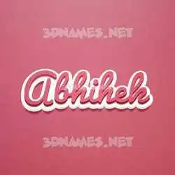 abhihek in Red Scribble style - 3D name wallpaper