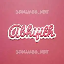 abhijith in Red Scribble style - 3D name wallpaper