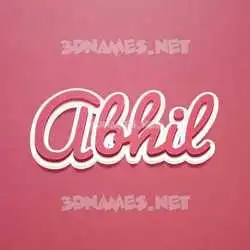 abhil in Red Scribble style - 3D name wallpaper