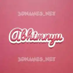 abhimnyu in Red Scribble style - 3D name wallpaper