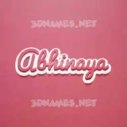 abhinaya in Red Scribble style - 3D name wallpaper