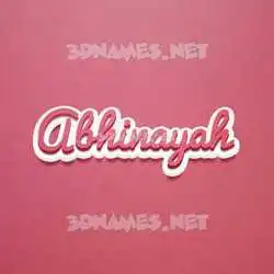 abhinayah in Red Scribble style - 3D name wallpaper