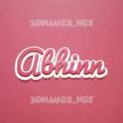 abhinn in Red Scribble style - 3D name wallpaper