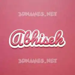 abhisek in Red Scribble style - 3D name wallpaper