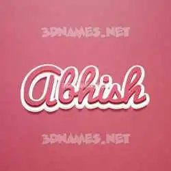 abhish in Red Scribble style - 3D name wallpaper