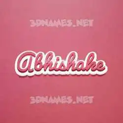 abhishake in Red Scribble style - 3D name wallpaper